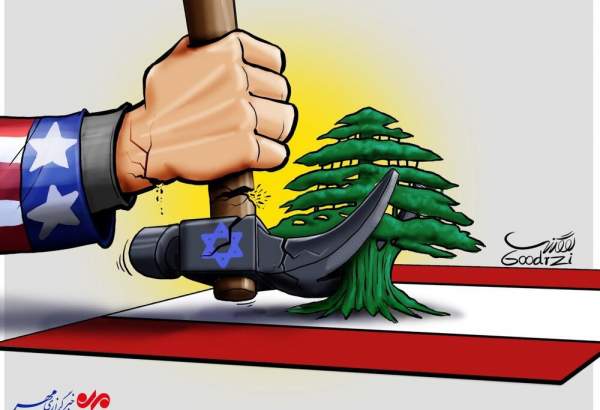 کاریکاتور| نقش آمریکا و رژیم صهیونیستی در لبنان