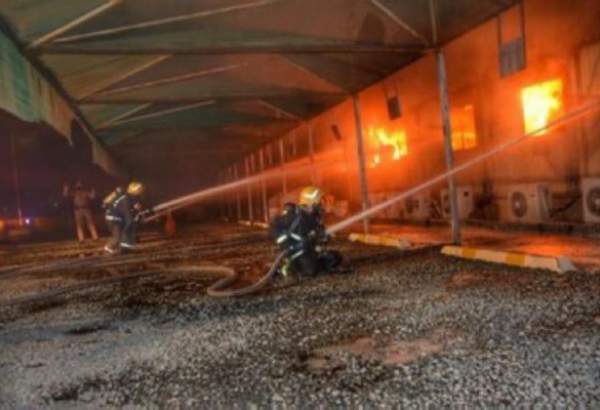 آتش سوزی گسترده در ایستگاه قطار جده
