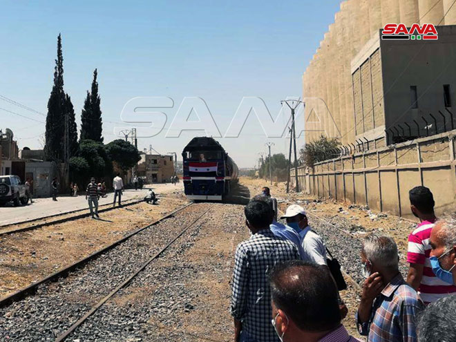 وصول أول قطار من مرفأ طرطوس إلى ريف دمشق