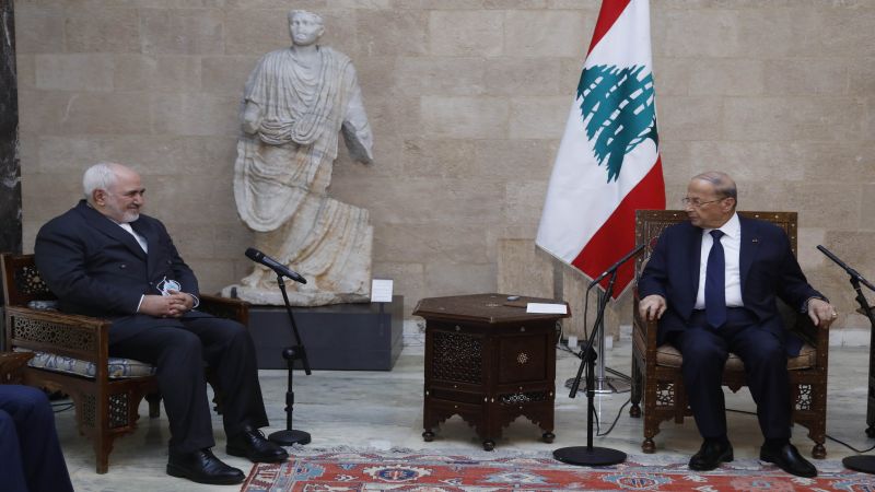 ظريف يلتقي عون ويؤكد استعداد ايران للتعاون في اعادة اعمار لبنان