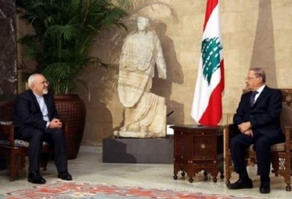 اعلام همبستگی ملت ایران با مردم لبنان در دیدار ظریف با میشل عون