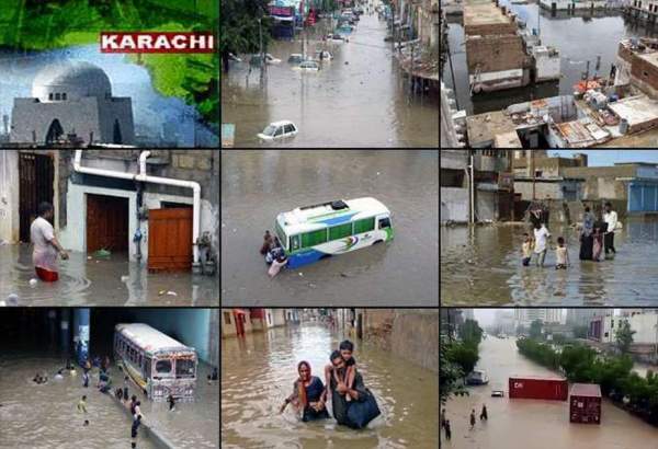 کراچی: شہرقائد میں بد ترین طوفانی بارش نے تباہی مچادی