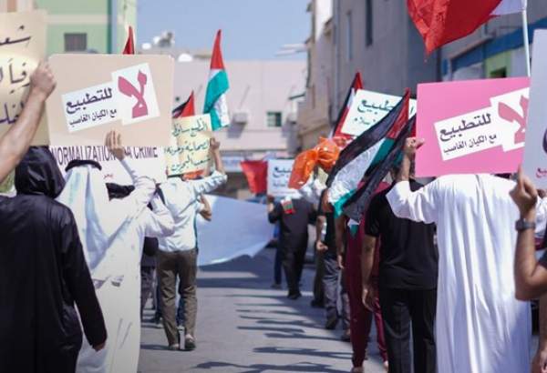 مردم بحرین در محکومیت عادی‌سازی روابط با اسرائیل تظاهرات کردند +تصاویر