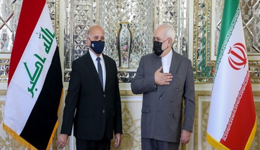 ظريف يبحث ونظيره العراقي  العلاقات الثنائية والتطورات الإقليمية والدولية بين طهران وبغداد