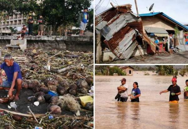 فلپائن میں طوفان نے بڑے پیمانے پر تباہی مچادی،