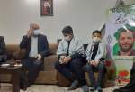 رئیس بنیاد شهید و امور ایثارگران در منزل شهید امر به معروف حضور یافت