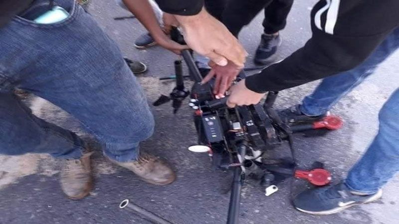 فلسطينيون يُسقطون طائرة مسيّرة تطلق قنابل الغاز من علو على المشاركين "كفر قدوم"  