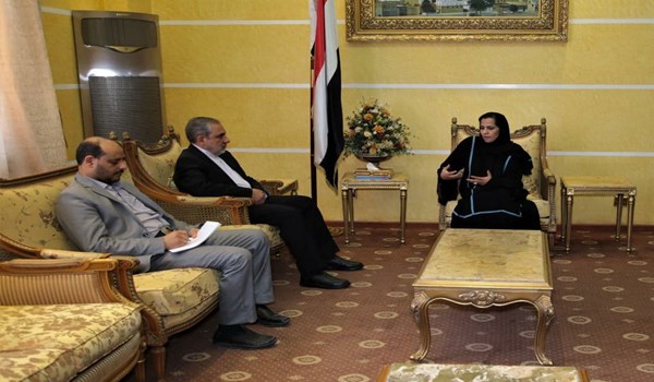 الوزيرة الشعبي : تؤکد على الثوابت الوطنية  كأساس لبناء الدولة اليمنية الحديثة