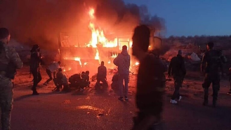 25 قتيلا في "هجوم إرهابي" على حافلة في دير الزور و تدمر بسوريا