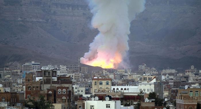 بمباران مناطق مختلف در صنعا پایتخت یمن
