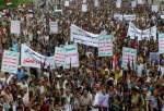 تظاهرات گسترده یمنی ها در اعتراض به جنایات رژیم صهیونیستی