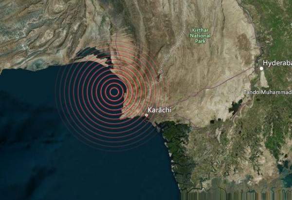 کراچی کے جنوب مغرب میں زلزلے کے جھٹکے۔