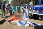 تظاهرکنندگان سودانی پرچم اسرائیل را به آتش کشیدند  