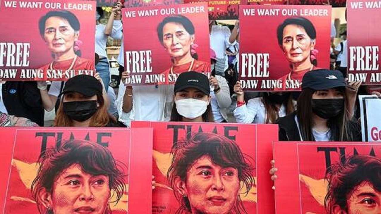 زمان بازداشت رئیس حزب حاکم میانمار تمدید شد