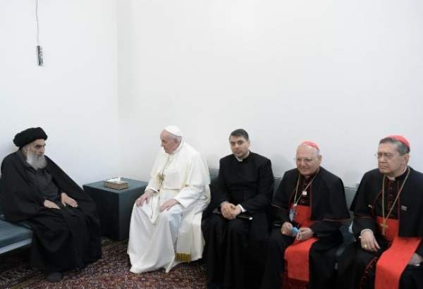Pope Francis, Ayatollah Sistani discuss plight of Palestinians, necessity of coexistence