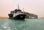 صورة نشرتها هيئة قناة السويس للسفينة المملوكة لتايوان التي جنحت في القناة