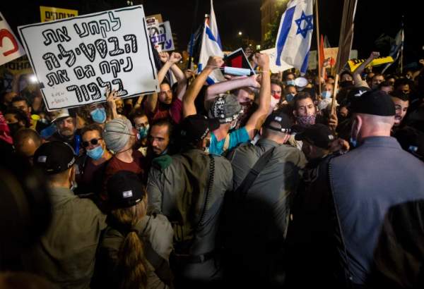 اسرائیلی عوام کی جانب سےنیتن یاھو  کے خلاف احتجاج