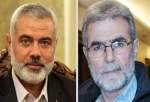 دبیرکل جهاد اسلامی فلسطین و رئیس دفتر سیاسی حماس درگذشت سردار حجازی را تسلیت گفتند