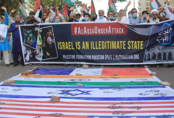 فلسطین فاؤنڈیشن پاکستان کےزیر اہتمام اسرائیل کے خلاف احتجاجی مظاہرہ
