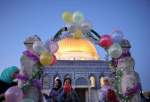 Les Palestiniens de Qods occupé montrent leur joie à l