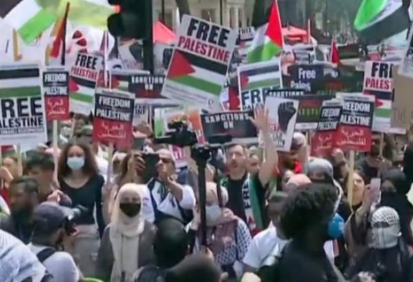Des centaines de manifestants pro-palestiniens à Londres demandent la fin de l