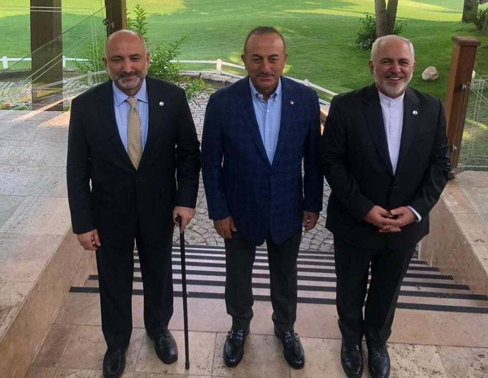 وزراء خارجية الجمهورية الاسلامية الايرانية وتركيا وافغانستان