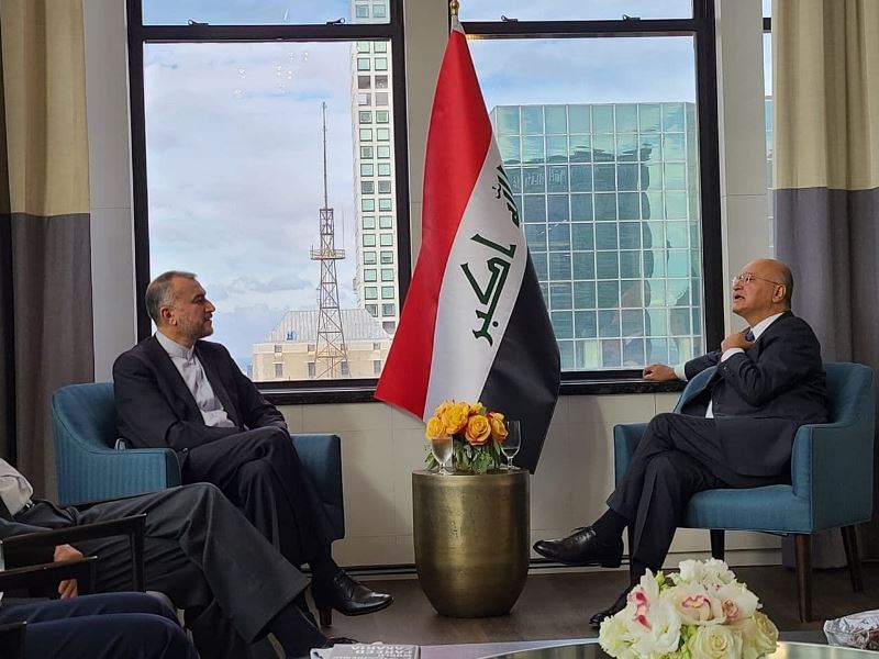 وزير الخارجية الايراني يلتقي الرئيس العراقي في نيويورك