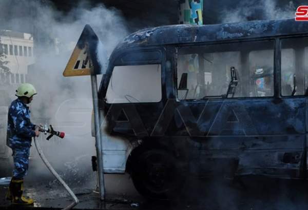 انفجار تروریستی در مسیر یک اتوبوس در دمشق