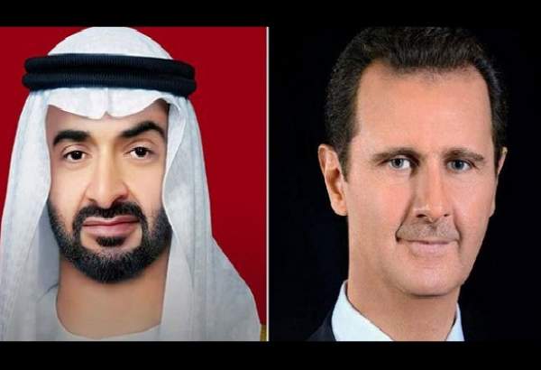 بشار اسد و بن زاید درباره روابط سوریه و امارت گفت وگو کردند