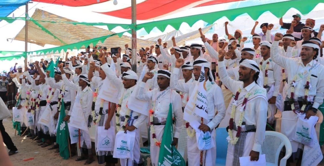 هيئة الزكاة تقيم الزفاف الجماعي الأول لـ 112 عريساً وعروساً في جزيرة كمران (اليمن)