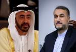 گفت‌وگوی تلفنی امیرعبداللهیان با وزیرخارجه و همکاری‌های بین‌المللی امارات