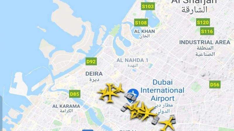 تعليق حركة الطيران في مطارات أبوظبي ودبي