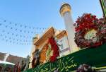 Holy shrine of Imam Ali (AS) ornamented for Eid al-Maba