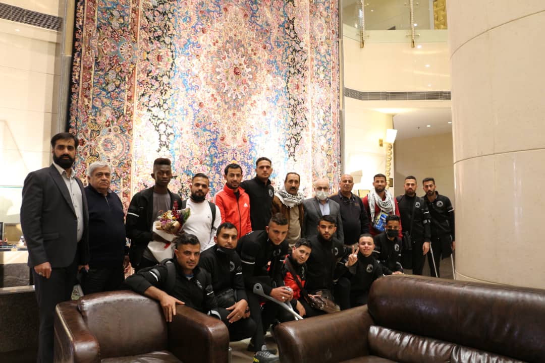 دیدار نماینده رئیس کمیته حمایت از انقلاب اسلامی مردم فلسطین با تیم فوتبال معلولین فلسطین