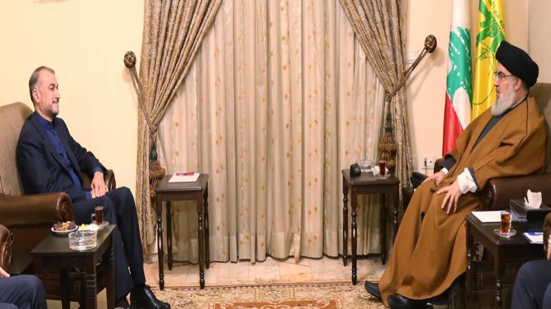 السيد نصر الله يستقبل وزير الخارجية الإيراني في بيروت  
