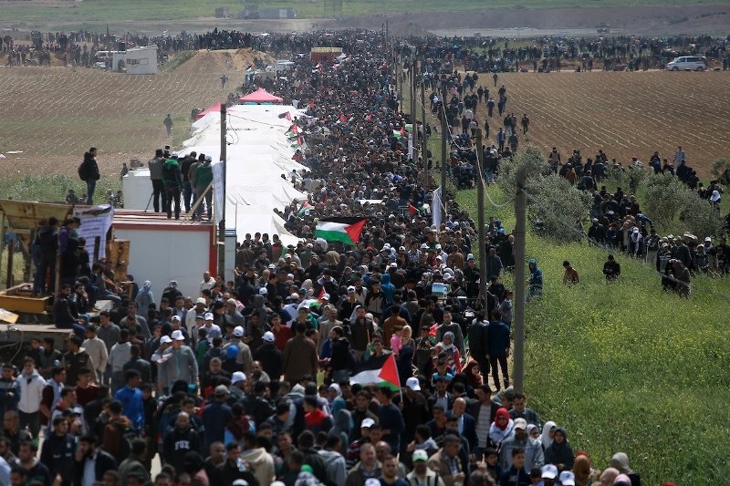 أقيمت تجمعات ومهرجانات ليوم الأرض في كل من قطاع غزة والقدس المحتلة