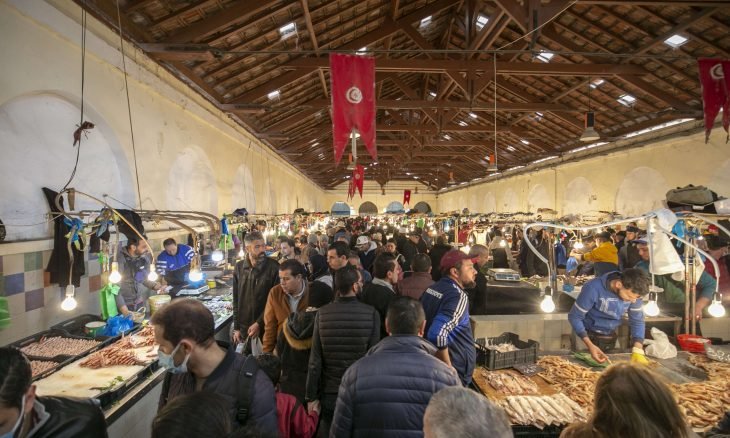 شور و حال بازار مرکزی تونس در ماه مبارک رمضان  