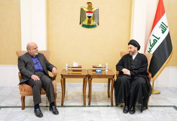 دیدار خداحافظی سفیر ایران در بغداد با عمار حکیم