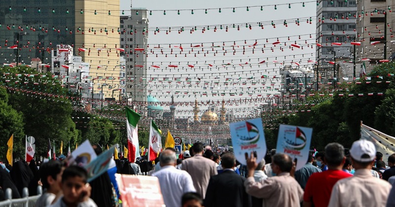 انطلاق مسيرات يوم القدس العالمي في طهران وجميع المدن الإيرانية  