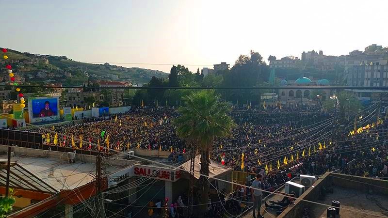 جانب من مهرجان حزب الله الانتخابي الكبير في النبطية (جنوب لبنان)  