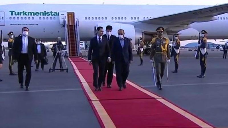 الرئيس التركمانستاني يصل الى طهران