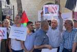 تجمع اعتراضی مردم رام الله در محکومیت سفر جو بایدن به فلسطین اشغالی  