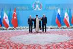 Iranian, Russian, Turkish presidents take photos ahead of 7th summit of Atana peace talks (photo)  
