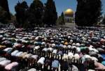 حضور هزاران فلسطینی در نماز جمعه باشکوه مسجدالاقصی