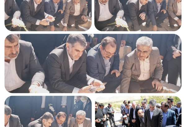 ادای احترام وزیر جهاد  کشاورزی به مزار متبرک شهدای شهر گرمخان