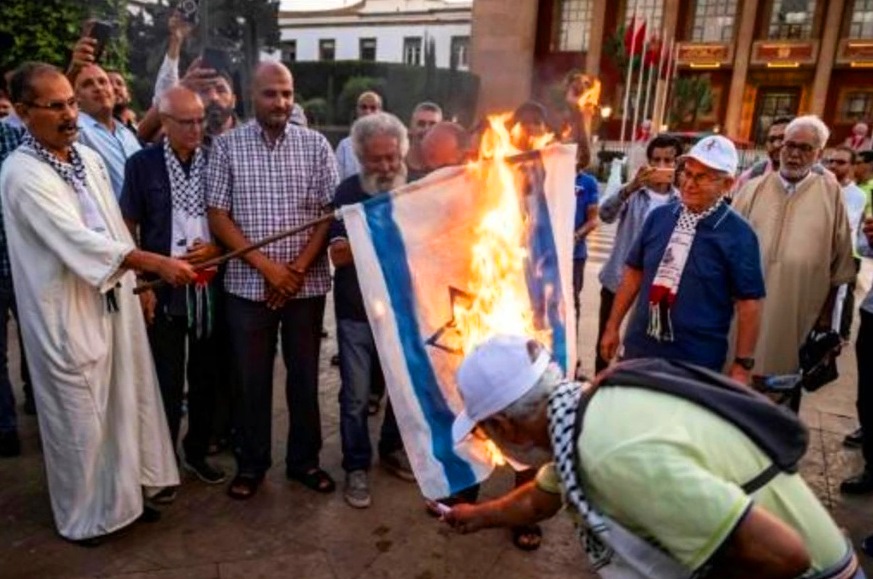 تظاهرة في المغرب ضد تطبيع العلاقات مع إسرائيل