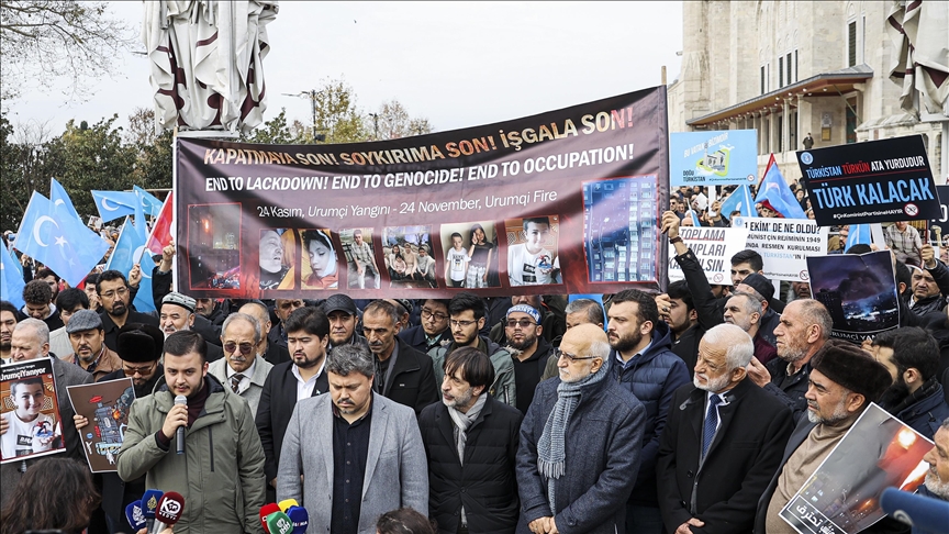 برگزاری تظاهرات در دفاع از مسلمانان اویغور در ترکیه