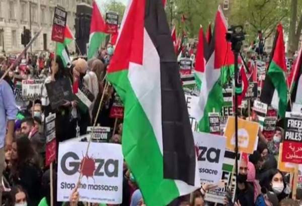 تظاهرات گسترده حامیان فلسطین در نیویورک