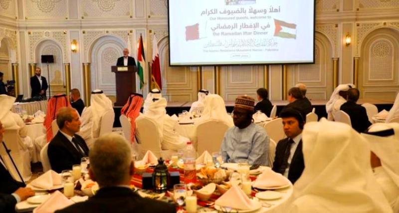 حماس تنظم لقاءً رمضانيًا مع سفراء وممثلي الدول الصديقة في قطر