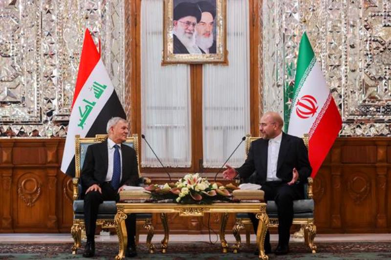 الرئيس العراقي يلتقي رئيس مجلس الشورى الاسلامي